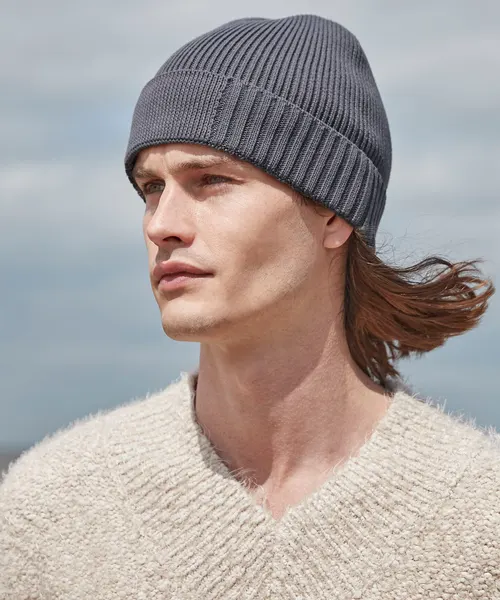Beechfield Organic cotton engineered patch beanie, style B438N