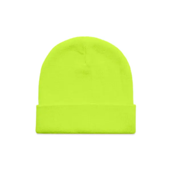 AS Colour Cuff Safety Beanie in yellow, style 1107F