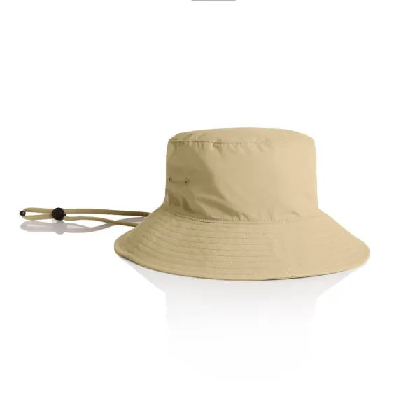 AS Colour Nylon Wide Brim Bucket Hat in khaki & olive, style 1174