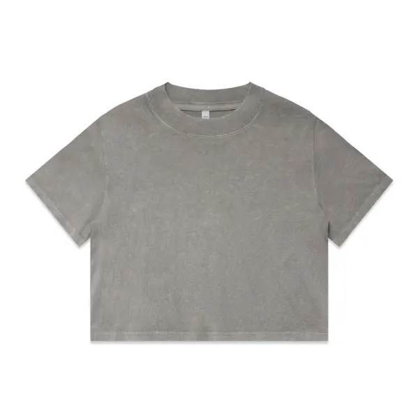 AS Colour Women's Stone Wash Heavy Crop in grey, style 4086