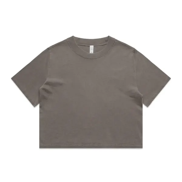 AS Colour Women's Heavy Faded Crop Tee in grey, style 4089