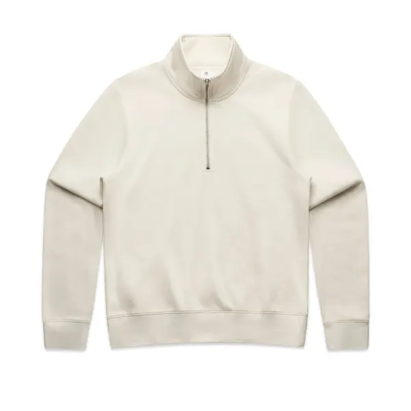 AS Colour Women's Stencil Half Zip Crew in beige & natural, style 4125