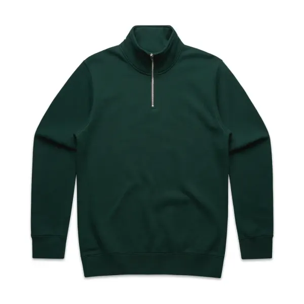 AS Colour Stencil Half Zip Crew in green, style 5125