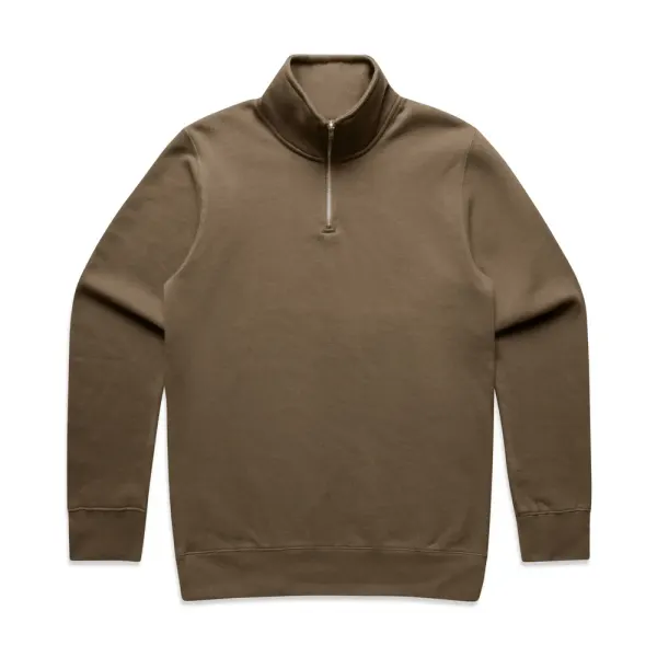 AS Colour Stencil Half Zip Crew in brown, style 5125
