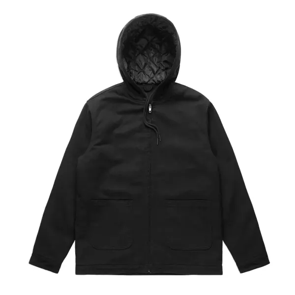 AS Colour Canvas Heavy Hooded Jacket in black, style 5529