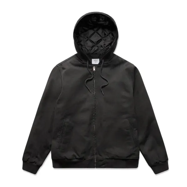 AS Colour Canvas Bomber Hood Jacket in black, style 5532