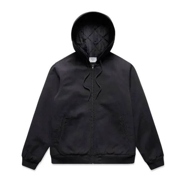 AS Colour Canvas Bomber Hood Jacket in navy, style 5532