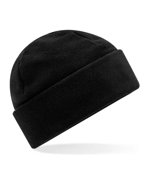 Beechfield Recycled fleece cuffed beanie in black, style B243R