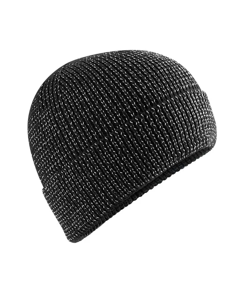 Beechfield Streetlite reflective beanie in black, style B325R