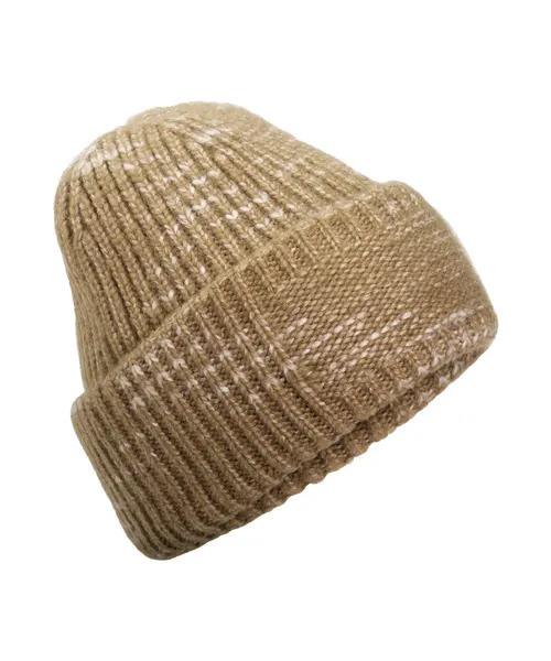 Beechfield Chunky knit reverse patch beanie in brown, style B330R
