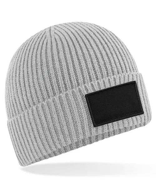 Beechfield Fashion patch beanie in grey, style B442R