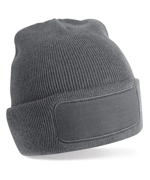 Beechfield Recycled original patch beanie in grey, style B445R
