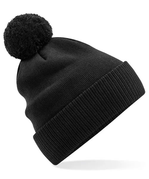 Beechfield Organic cotton Snowstar beanie in black, style B450N