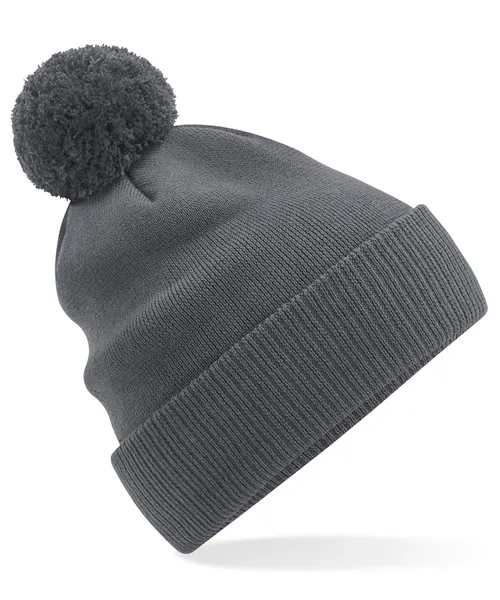 Beechfield Organic cotton Snowstar beanie in grey, style B450N