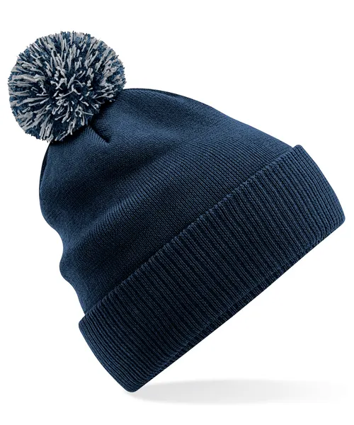 Beechfield Recycled Snowstar beanie in navy, style B450R