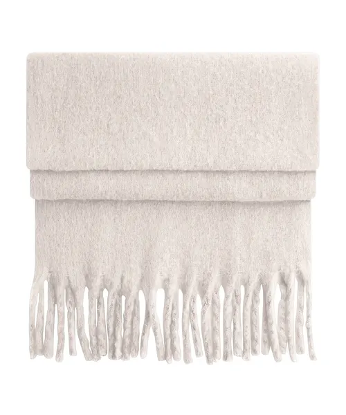 Beechfield Fluffy scarf in beige & natural, style B496R