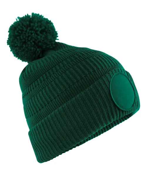Beechfield Fan patch beanie in green, style B530R