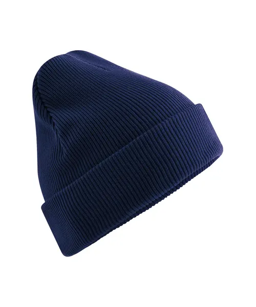 Beechfield Organic cotton original cuffed beanie in navy, style B830N