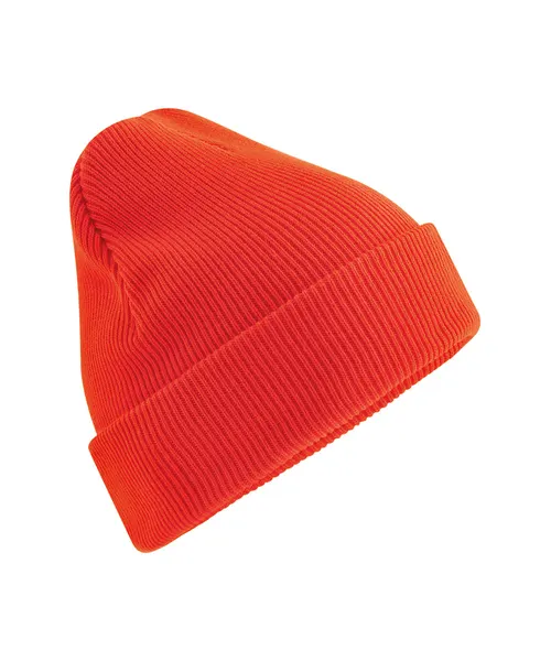 Beechfield Organic cotton original cuffed beanie in orange, style B830N
