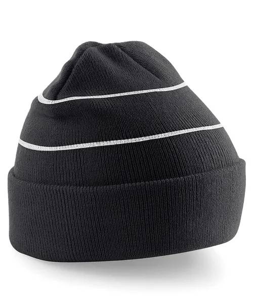 Beechfield Enhanced-viz beanie in black, style BC042
