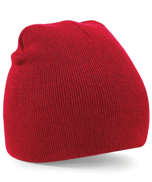 Beechfield Two-tone pull-on beanie in red, style BC044