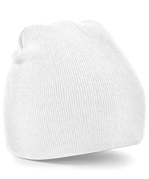 Beechfield Two-tone pull-on beanie in white, style BC044