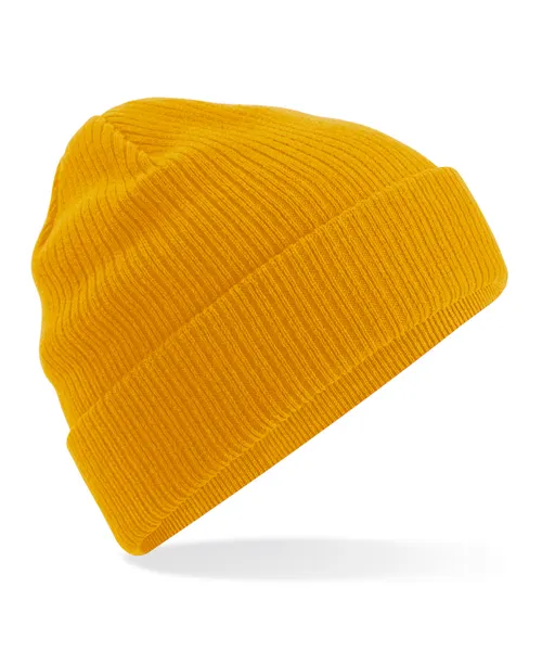 Beechfield Organic cotton beanie in yellow, style BC050