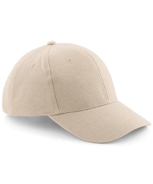 Beechfield Pro-style heavy brushed cotton cap in beige & natural, style BC065