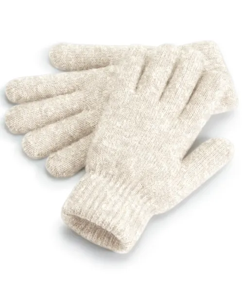 Beechfield Cosy ribbed-cuff gloves in beige & natural, style BC387