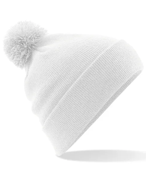 Beechfield Original pom pom beanie in white, style BC426