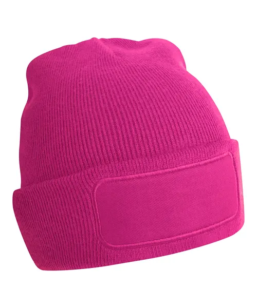 Beechfield Original patch beanie in pink, style BC445