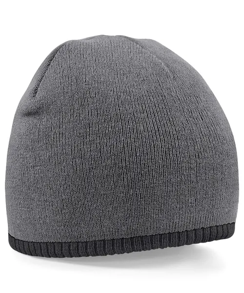 Beechfield Two-tone pull-on beanie in grey, style BC44C