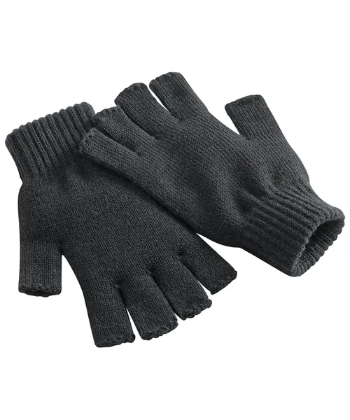 Beechfield Fingerless gloves in grey, style BC491