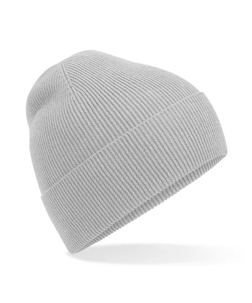 Beechfield Organic cotton fine knit beanie in grey, style BC51N