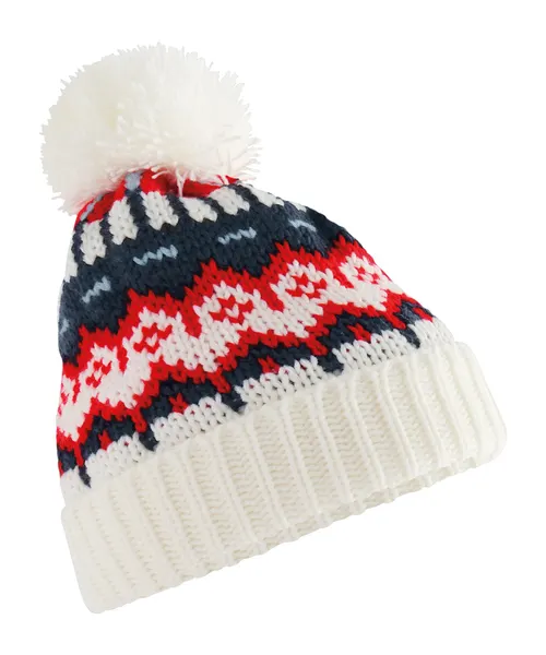 Beechfield Retro ski beanie in white, style BC528