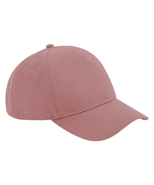 Beechfield Organic cotton 5-panel cap in pink, style BC62N