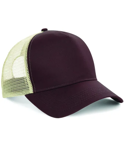 Beechfield Snapback trucker in brown, style BC640