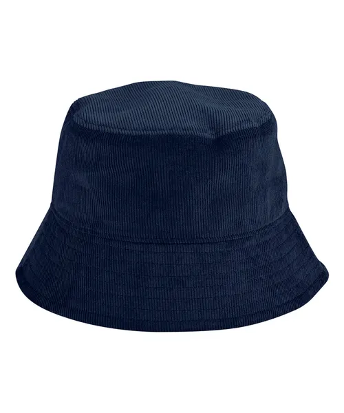 Beechfield EarthAware organic cord bucket hat in navy, style BC687