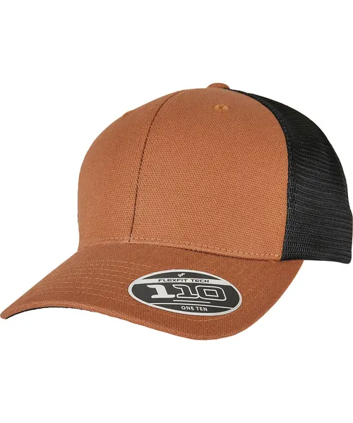 Flexfit by Yupoong 110 Structured canvas trucker in brown, style 110ST