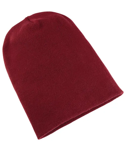 Flexfit by Yupoong Heavyweight long beanie in burgundy, style 1501KC