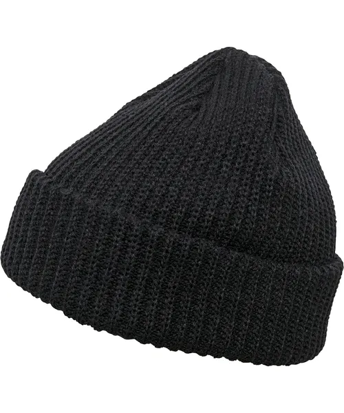 Flexfit by Yupoong Rib beanie in black, style 1502RB