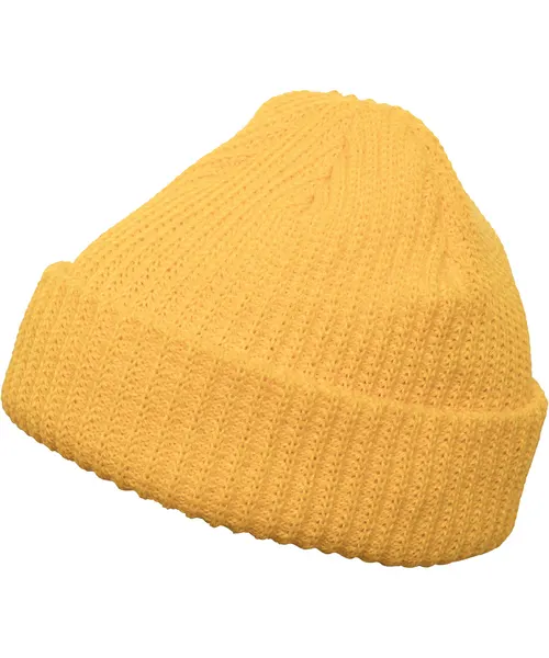 Flexfit by Yupoong Rib beanie in yellow, style 1502RB