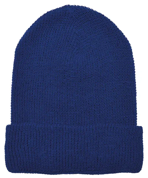 Flexfit by Yupoong Recycled yarn waffle knit beanie in blue, style 1505RY