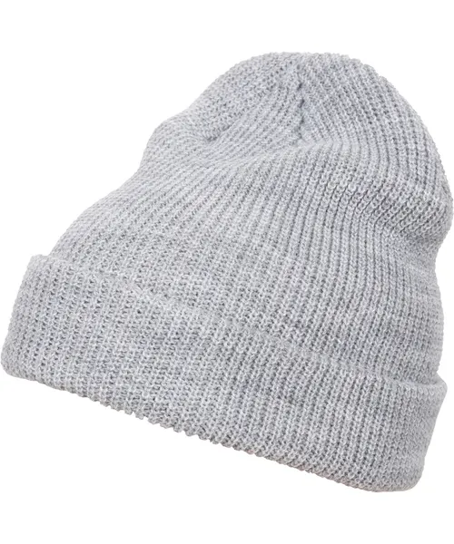 Flexfit by Yupoong Long knit beanie in grey, style 1545K