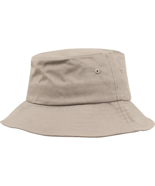 Flexfit by Yupoong Flexfit cotton twill bucket hat in khaki & olive, style 5003