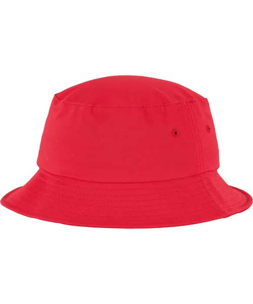 Flexfit by Yupoong Flexfit cotton twill bucket hat in red, style 5003