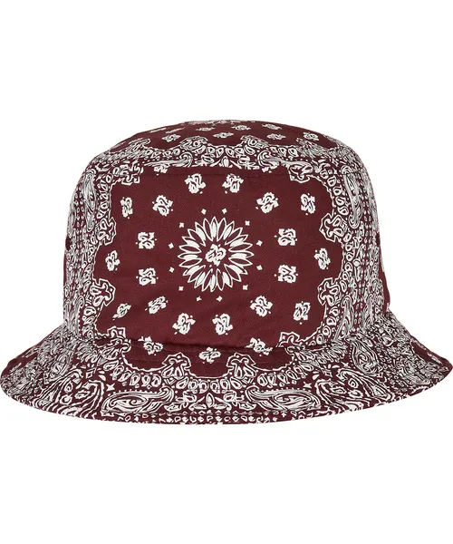 Flexfit by Yupoong Bandana print bucket hat in red, style 5003BP
