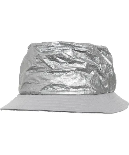 Flexfit by Yupoong Crinkled paper bucket hat in grey, style 5003CP