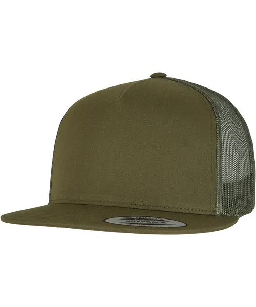Flexfit by Yupoong Classic trucker in khaki & olive, style 6006