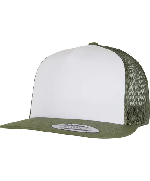 Flexfit by Yupoong Classic trucker in khaki & olive, style 6006W